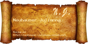 Neuhauser Julianna névjegykártya
