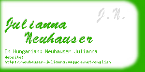 julianna neuhauser business card